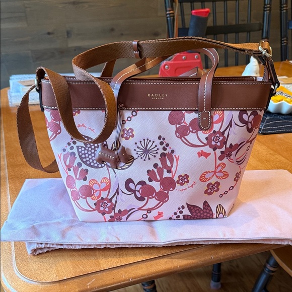 Radley London Heritage flower multi way zip closure satchel - Picture 2 of 10